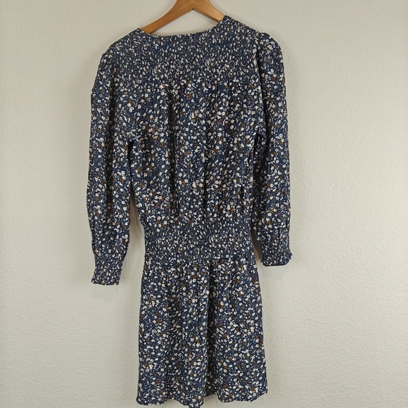 Rails Nwot Zana Blouson Smocked Long Sleeve Mini Dress Size M - Picture 11 of 16